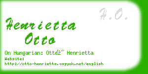 henrietta otto business card